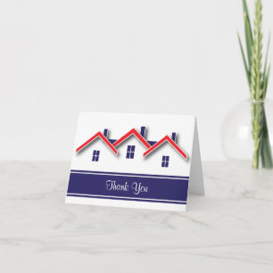 Real Estate Thank You - Red, White and Blue Card