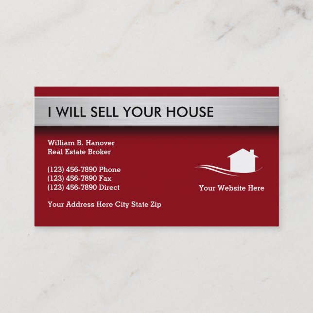 Real Estate Theme Business Cards (Front)