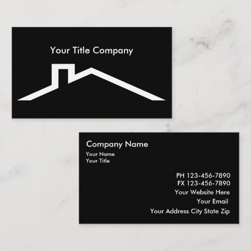 Real Estate Title Business Cards