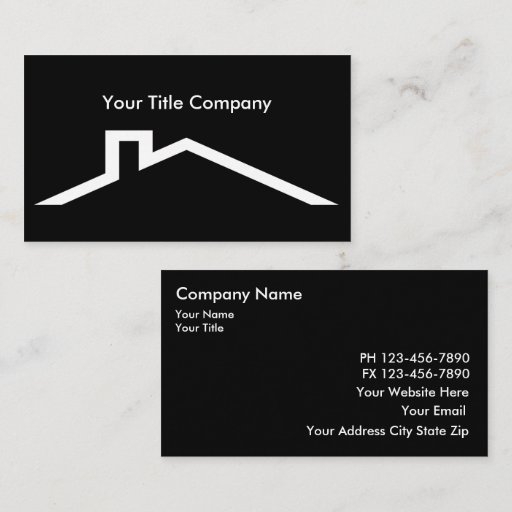 Customizable Real Estate Title Business Cards