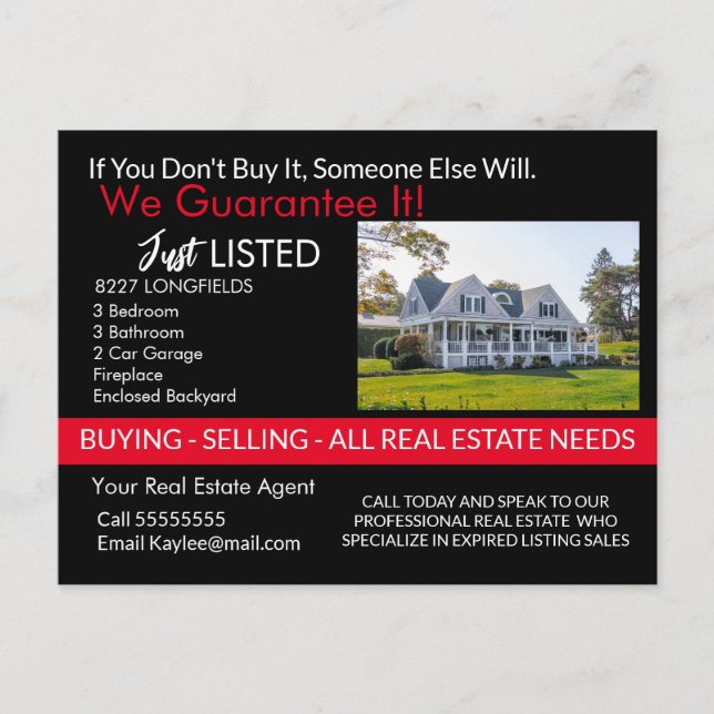 Real estate Trouble selling your home?  Postcard (Front)