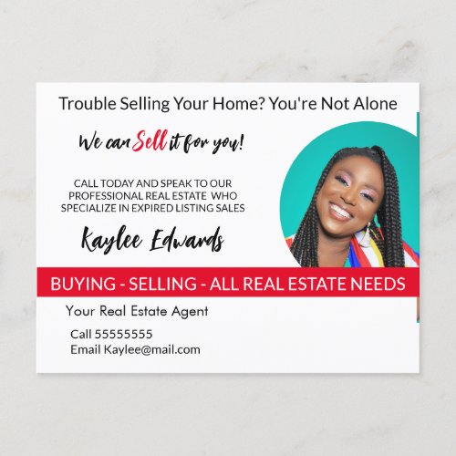 Real estate Trouble selling your home  Postcard