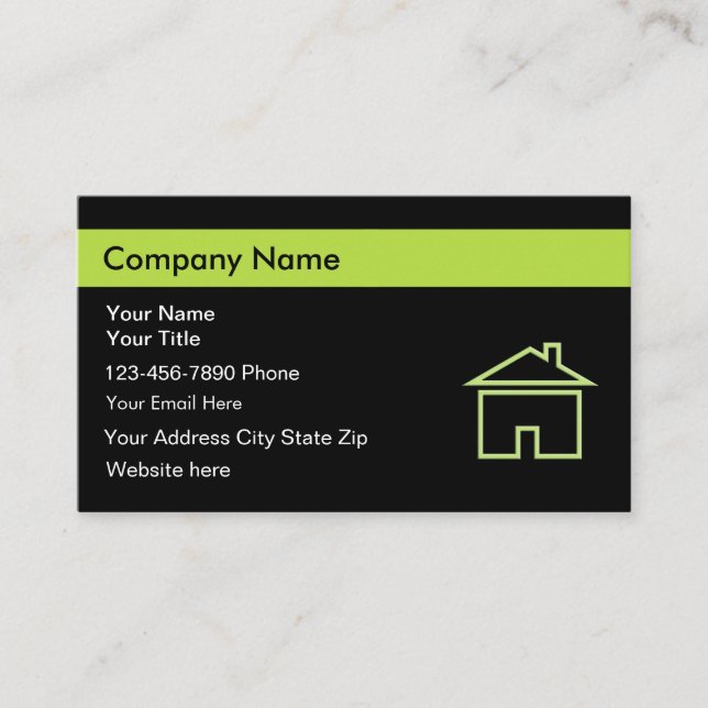 Real Estate Unique Business Cards (Front)