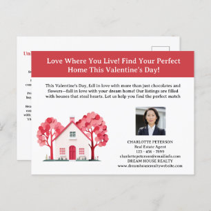 Real Estate Valentine Day Farming Promotional Holiday Postcard