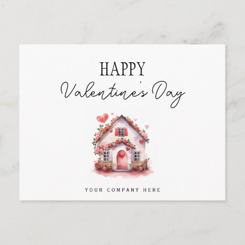 Real Estate Valentines Day Farming  Holiday Postcard