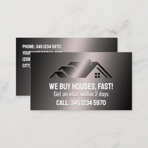 Real Estate We Buy Houses QR Business Card