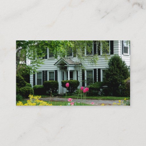 Customizable Real Estate White Black House Business Card