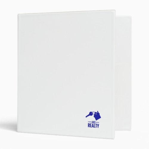 Real Estate White With Logo 10 3 Ring Binder
