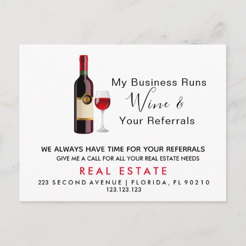 real estate wine referrals Announcement