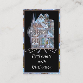 Real Estate With Distinction Business Card by LiquidEyes at Zazzle