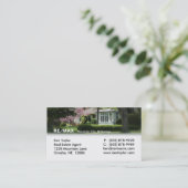 Real Estate Yellow House Business Card (Standing Front)