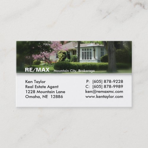 Real Estate Yellow House Business Card