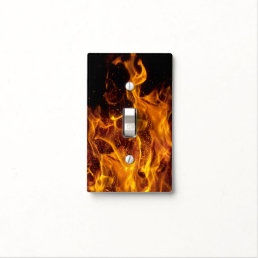 Real fire flame light switch cover