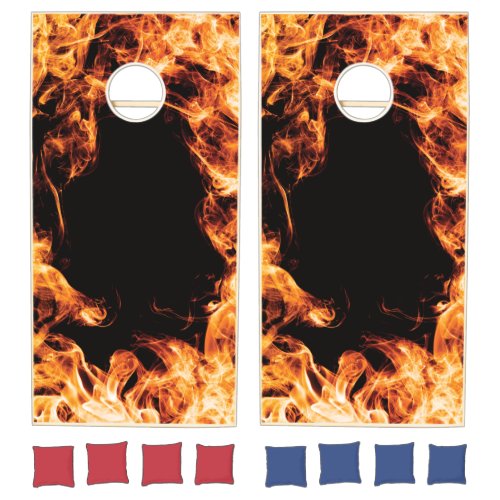 Real Fire Ring Cornhole Set