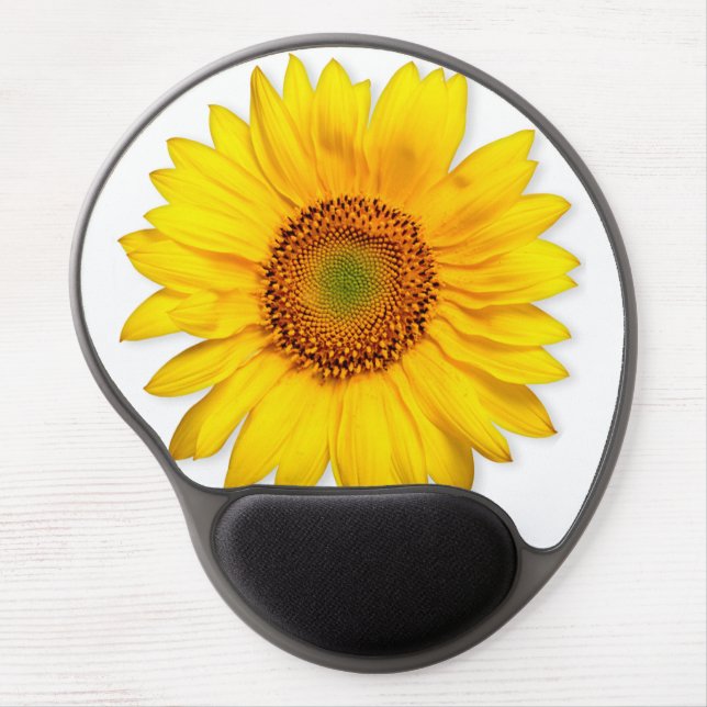Real Flower Yellow Sunflower Gel Mouse Pad (Front)