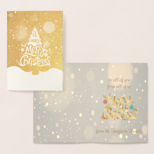 Real Foil A Very Merry Christmas Tree Greeting Card