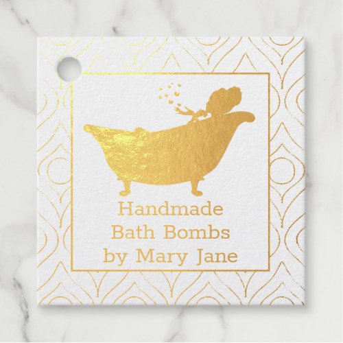 REAL FOIL Business Crafts Handmade Product LOGO Foil Favor Tags