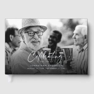 *REAL FOIL* Celebration Of Life Elegant 2-Photo Foil Guest Book