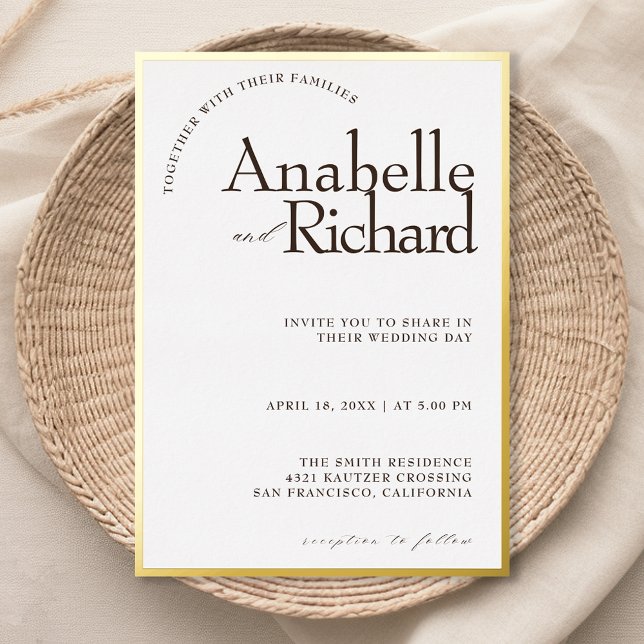 real foil gold luxury simple classic wedding  invitation (Creator Uploaded)