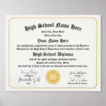 Real Foil High School Diploma, Ged, Homeschool  Foil Prints at Zazzle