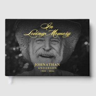 *REAL FOIL* In Loving Memory Elegant 2-Photo Foil Guest Book