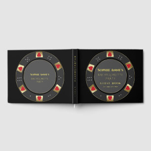 Real Foil Las Vegas Poker Chip Bachelorette Party Foil Guest Book