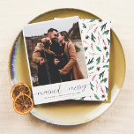 Real Foil Married & Merry Christmas Holiday Photo<br><div class="desc">Add some shine to your Christmas cards with real gold, silver, or rose gold foil! This classic and timeless metallic style is sure to add another level to your cards. Warm wishes from the new Mr. & Mrs.! This design is perfect for any newlywed couple! The top of the card...</div>