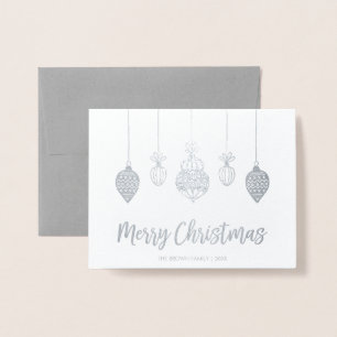 Real Foil Merry Christmas Photo Greeting Card