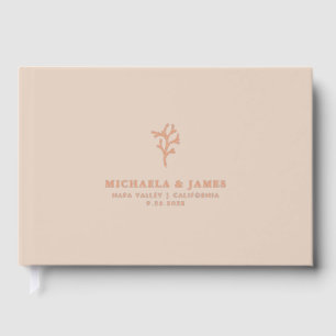 *REAL FOIL* Minimalist Elegant Botanical Wedding Foil Guest Book