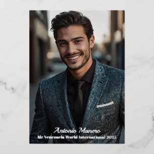 Real Foil Minimalist Pageant Promo Autograph Card