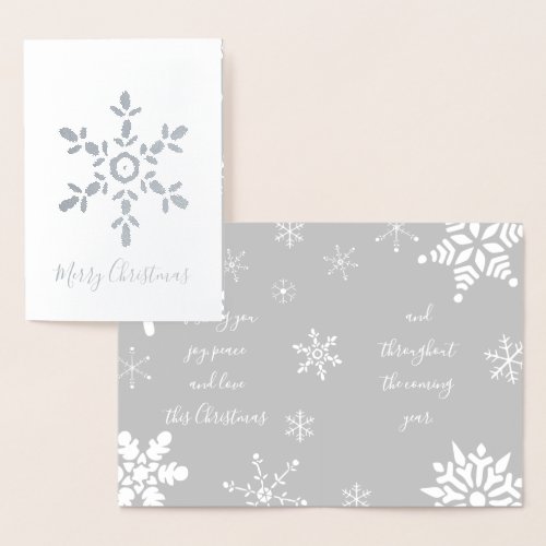 Real Foil Silver Snowflake Foil Card