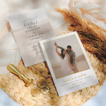 Real Foil | Simple Typography Modern Photo Wedding Invitation<br><div class="desc">Add some shine to your wedding invitations with real gold, silver, or rose gold foil! This classic and timeless metallic style is sure to add another level to your invites. These luxurious invitations make a great impact with real pressed foil. Incorporating foil-stamped elements on luxe paper is a perfect way...</div>