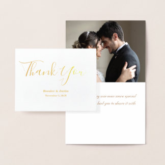 Real Foil Thank You Card