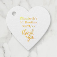 Real Foil THANK YOU Typography ANY EVENT Elegant Foil Favor Tags