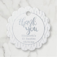 Real Foil THANK YOU Typography ANY EVENT Elegant Foil Favor Tags