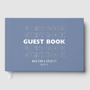 Real Foil Trendy Modern Typography Wedding Foil Guest Book