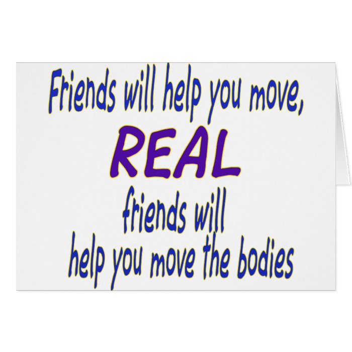 Real friends greeting card