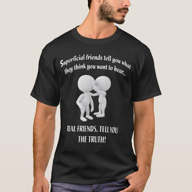 REAL FRIENDS, TELL YOU THE TRUTH MEN'S T-SHIRT (Front)