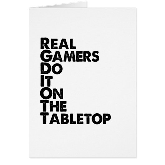 Real Gamers black Cards (Front)
