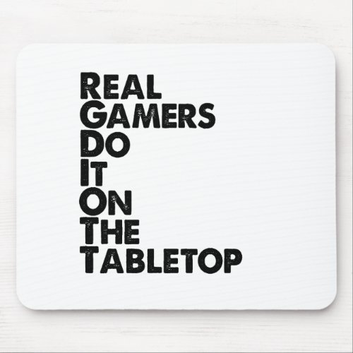 Real Gamers black Mouse Pad