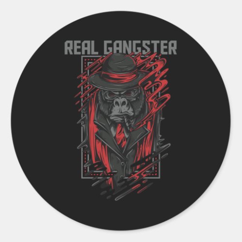 Real Gangster Classic Round Sticker