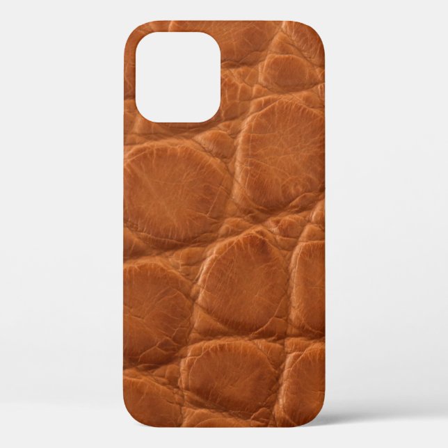 Real genuine tan brown alligator leather texture,  Case-Mate iPhone case (Back)