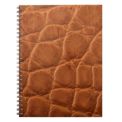 Real genuine tan brown alligator leather texture  notebook