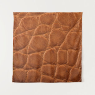 Real genuine tan brown alligator leather texture,  tapestry