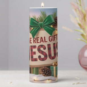 Real Gift Jesus Pillar Candle