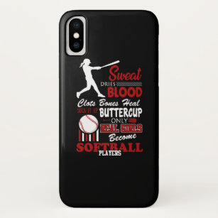 Real Girls Become Softball Players Gift iPhone X Case