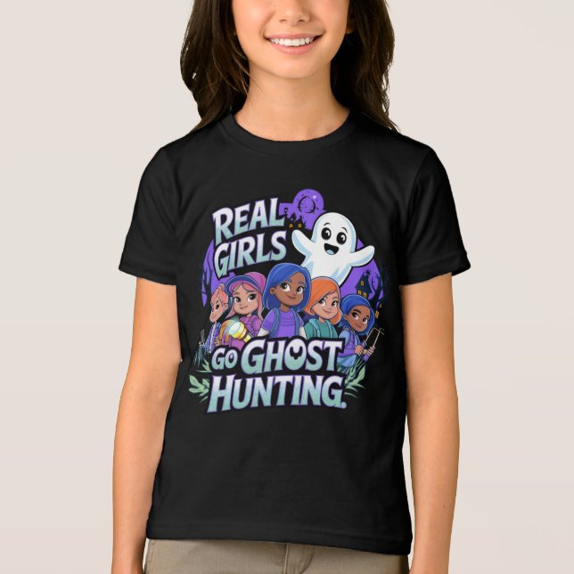 Real Girls Go Ghost Hunting Tri-Blend Shirt (Front)
