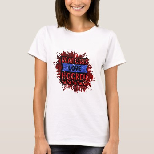 REAL GIRLS LOVE HOCKEY T_Shirt