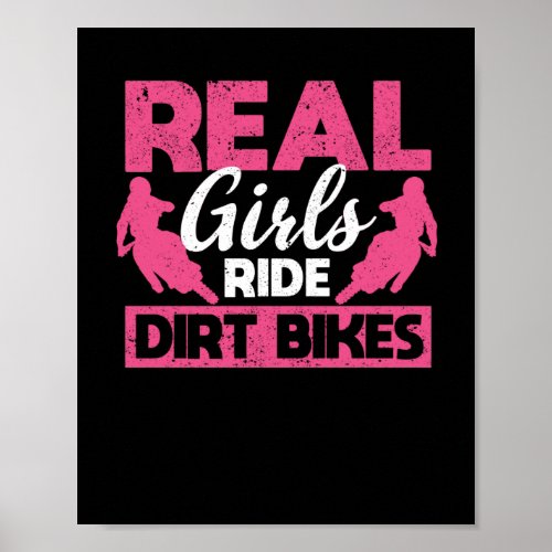 Real girls riding dirt bikes motocross poster