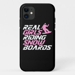 Real Girls Riding Snowboards iPhone 11 Case